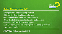 Grüne Themen in der BVV am 17.9.2020