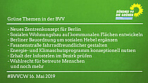 Grüne Themen in der Mai-BVV