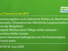 Grüne Themen in der BVV am 18.6.2020