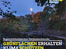 Regenrückhaltebecken Forckenbeckstraße: Grünflächen erhalten - Klima schützen